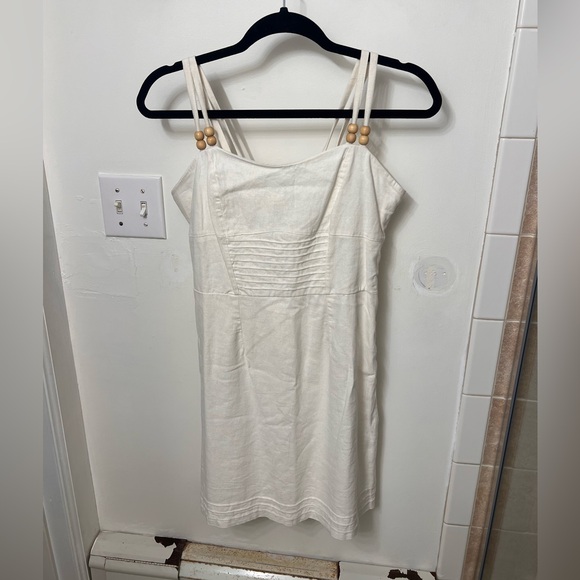 Sam Edelman Dresses & Skirts - Sam Edelman Linen Blend White Midi Dress – Resort / Summer - Size L